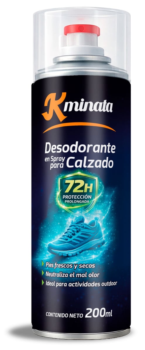 Envase Kminata desodorante en spray para calzado, 200 ml